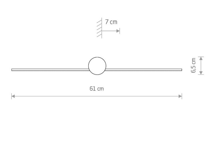 Lampa ścienna łazienkowa nad lustro PIN LED S BLACK 8127 NOWODVORSKI Lighting 6W IP44 4000K nowoczesna oprawa oświetleniowa czarna czarny kinkiet łazienkowy do łazienki Inspiracje Premium