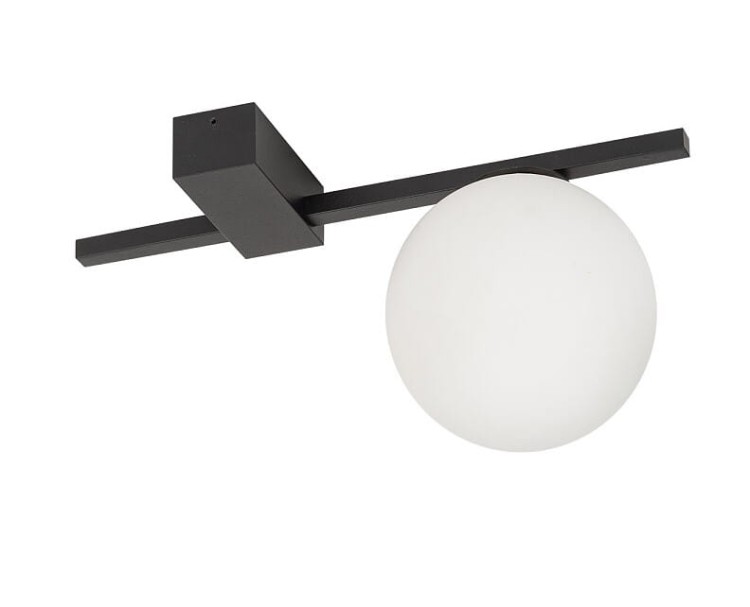 Lampa ścienna Loft PIK I 10299 NOWODVORSKI Lighting G9 nowoczesna oprawa oświetleniowa kula biała kinkiet metal szkło czarno-biały czarny Inspiracje Premium