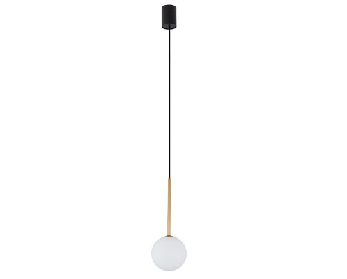 Lampa sufitowa wisząca Loft KARO I 10305 NOWODVORSKI Lighting G9 nowoczesna oprawa oświetleniowa kula biała zwis czarno-złoty czarny czarna metal szkło Inspiracje Premium