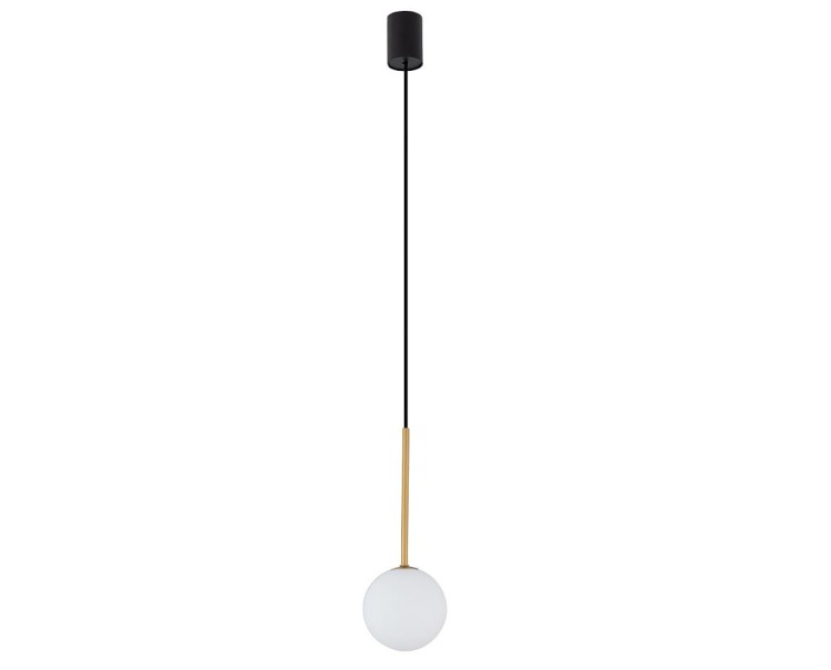 Lampa sufitowa wisząca Loft KARO I 10305 NOWODVORSKI Lighting G9 nowoczesna oprawa oświetleniowa kula biała zwis czarno-złoty czarny czarna metal szkło Inspiracje Premium