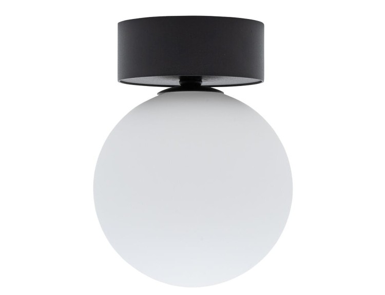 Lampa sufitowa Loft KIER I S 10302 NOWODVORSKI Lighting G9 nowoczesna oprawa oświetleniowa kula biała plafon czarno-biały czarna metal szkło Inspiracje Premium
