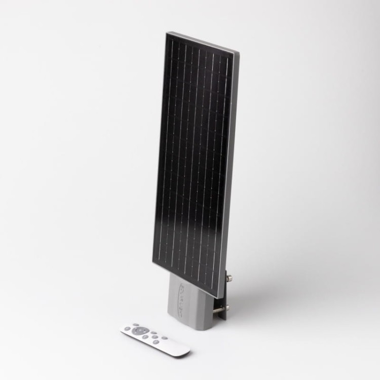 Lampa uliczna parkingowa solarna z czujnikiem ruchu i zmierzchu SOLAR LED STREET 10W Eco Light EC20012 z Pilotem 1000lm 100W parkowa z akumulatorem 4000K IP65 OU-S100 barwa neutralna Premium Line