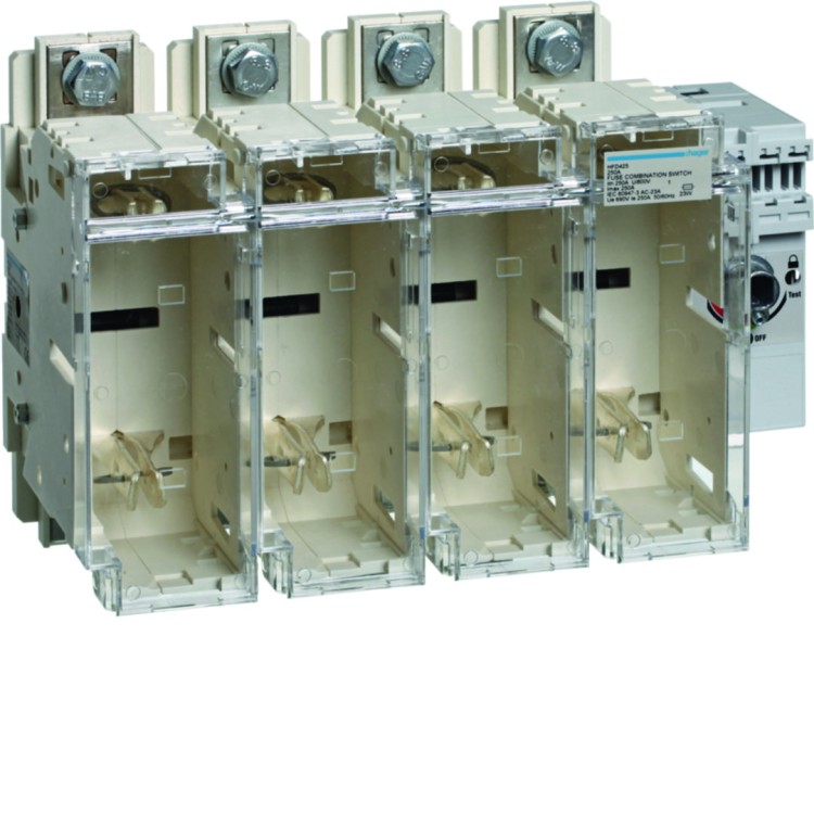 Rozłącznik izolacyjny z bezpiecznikami 4P NH1 250 A HFD425 Hager
