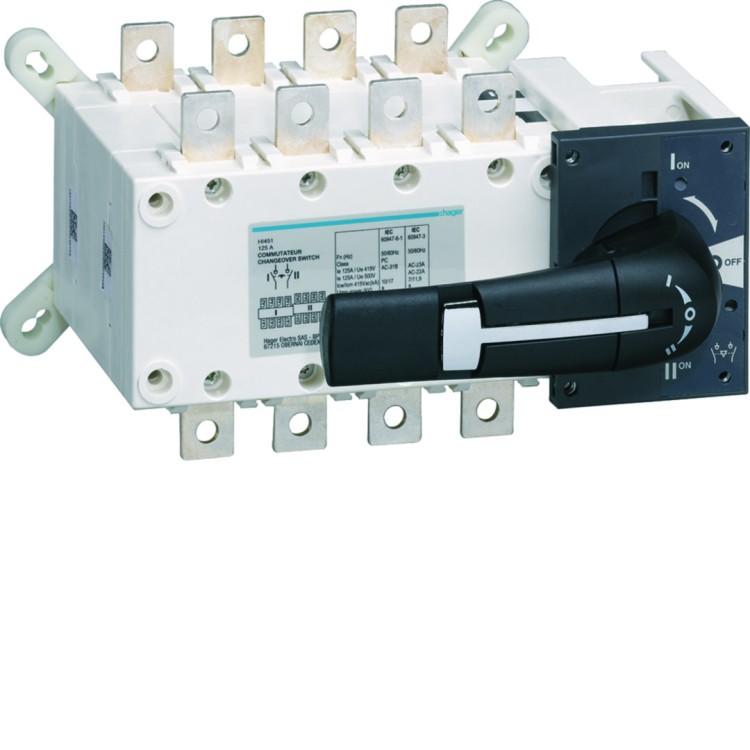 Przełącznik zasilania I-0-II 4P 125A HI451 Hager
