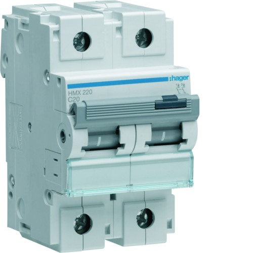 MCB Wyłącznik nadprądowy Icu=50kA 2P C 20A HMX220 Hager