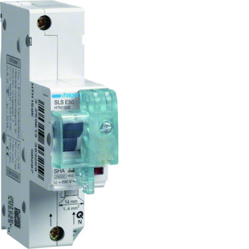 MCB SLS Wyłącznik nadprądowy selektywny 1P E 50A TS35 HTN150E Hager