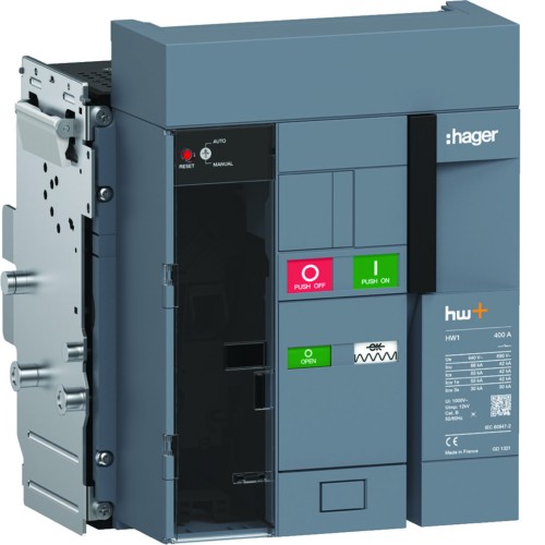 ACB HW1 66kA 400A 3P Wyłącznik wysuwny do wyzwalacza sentinel Energy HW1E304DE Hager
