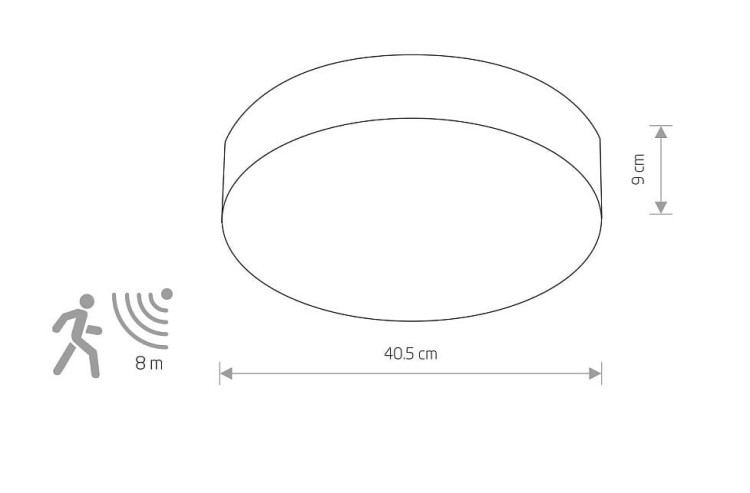 Lampa sufitowa Loft PLAFON ARENA WHITE SENSOR 10186 NOWODVORSKI Lighting 3xE14 nowoczesna oświetleniowa Industrialna plafon z czujnikiem ruchu biały biała Inspiracje Premium