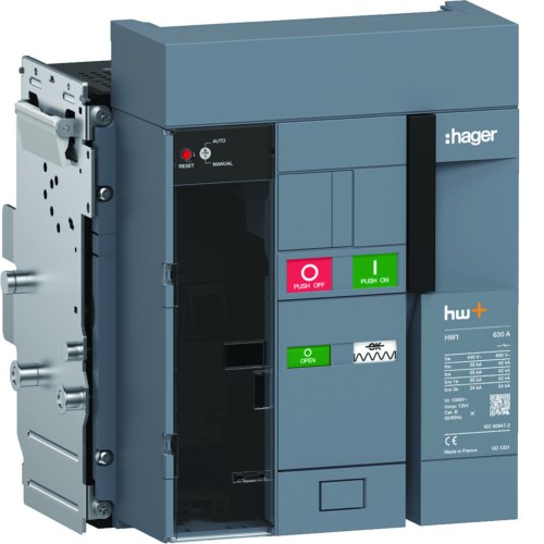 ACB HW1 55kA 630A 3P Wyłącznik wysuwny do wyzwalacza sentinel Energy HW1M306DE Hager