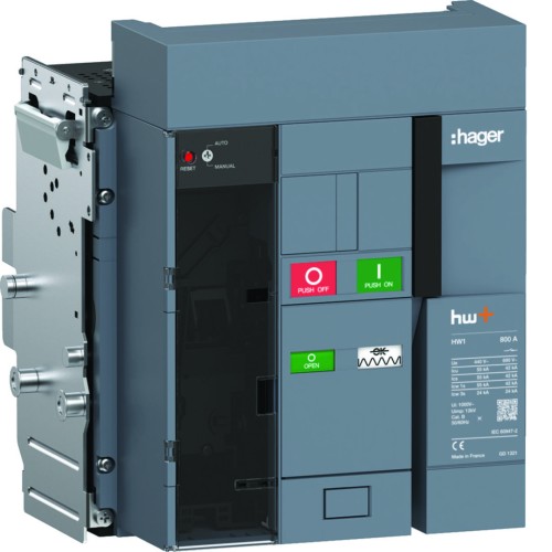 ACB HW1 55kA 800A 3P Wyłącznik powietrzny wysuwny do wyzwalacza sentinel      HW1M308DB Hager