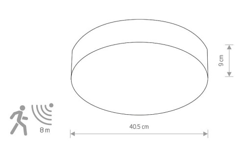 Lampa sufitowa Loft PLAFON ARENA GRAPHITE SENSOR 10181 NOWODVORSKI Lighting 3xE14 nowoczesna oświetleniowa Industrialna plafon z czujnikiem ruchu grafitowy grafitowa Inspiracje Premium