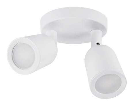 Lampa ścienno-sufitowa Kinkiet Industrialny BOGNA GU10 2C WHITE 03984 Struhm Ideus Biała Loft nowoczesny metalowy biały podwójny
