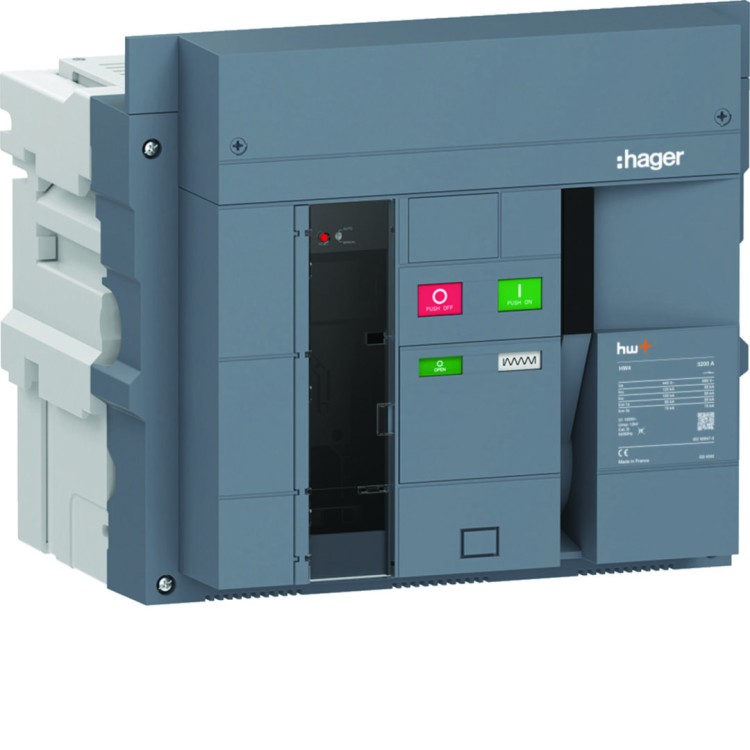 ACB HW4 120kA 3200A 3P Wyłącznik powietrzny wysuwny do wyzwalacza sentinel HW4P332DB Hager