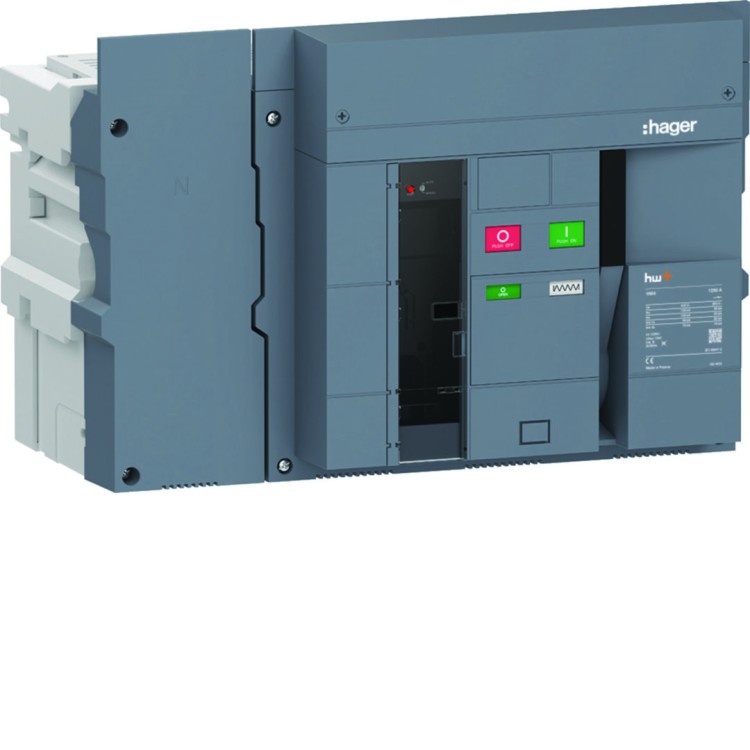 ACB HW4 120kA 1250A 4P Wyłącznik powietrzny wysuwny do wyzw. sentinel Energy HW4P412DE Hager