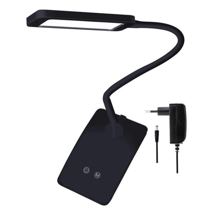 Lampa biurkowa Eddy Z7599B Emos LED lampka giętka wyginana Czarna