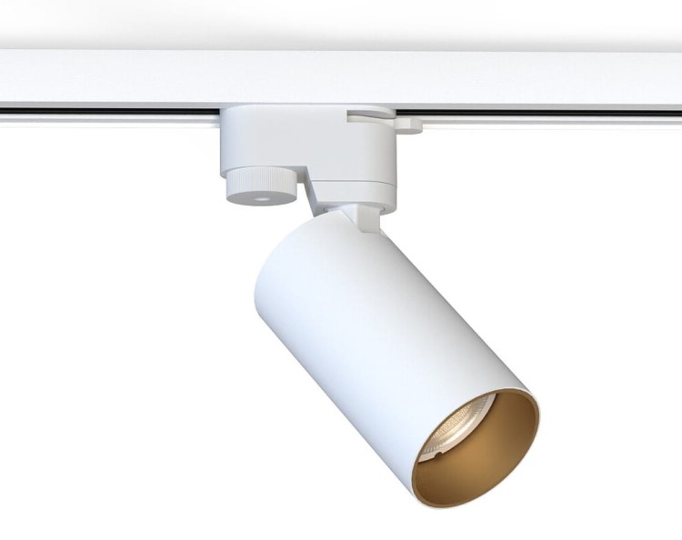 Lampa szynowa Reflektor szynowy jednofazowa PROFILE MONO WHITE/GOLD 7585 NOWODVORSKI Lighting GU10 Loft nowoczesna sufitowa ścienna oświetlenie szynowe 230V do szynoprzewodu biało-złota biała Inspiracje Premium