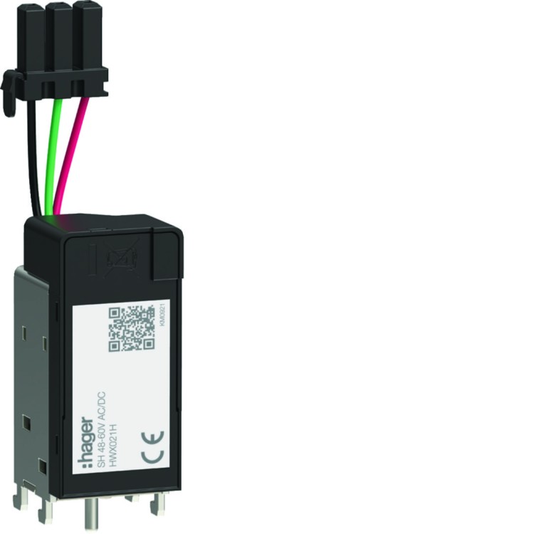 ACB HW Wyzwalacz wzrostowy 48-60V AC/DC (SH) dostarczane luzem HWX021HSA Hager