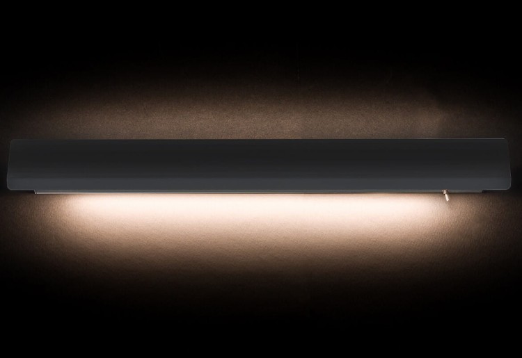 Lampa ścienna regulowana kinkiet z włącznikiem WING LED BLACK 7550 NOWODVORSKI Lighting T8 60cm Loft nowoczesna oświetleniowa czarna czarny Inspiracje Premium