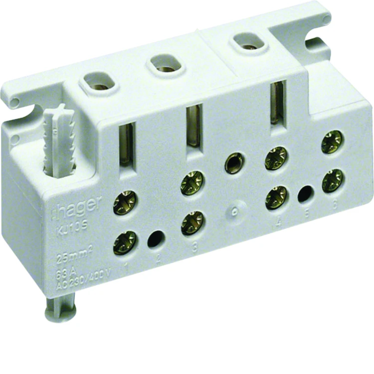 Listwa zaciskowa licznikowa 63A 1+N KJ10S Hager