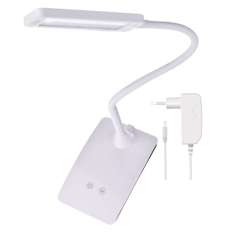 Lampa biurkowa Eddy Z7599W Emos LED lampka giętka wyginana Biała