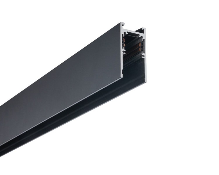 Szynoprzewód Szyna 2m jednofazowa magnetyczna System LVM TRACK 10163 NOWODVORSKI Lighting Loft nowoczesna 1 fazowa 1F sufitowy ścienny oświetlenie szynowe listwa natynkowa zawieszana 48V 230V czarny czarna wąska magnetic ARCHLINES Inspiracje Premium