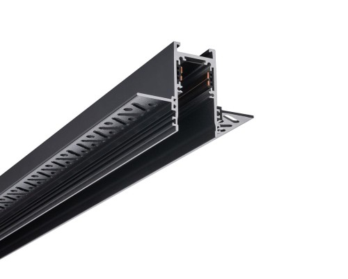 Szynoprzewód Szyna 2m jednofazowa magnetyczna System LVM RECESSED TRACK 10157 NOWODVORSKI Lighting Loft nowoczesna 1 fazowa 1F sufitowy ścienny oświetlenie szynowe listwa podtynkowa zawieszana 48V czarny czarna wąska magnetic ARCHLINES Inspiracje Premium