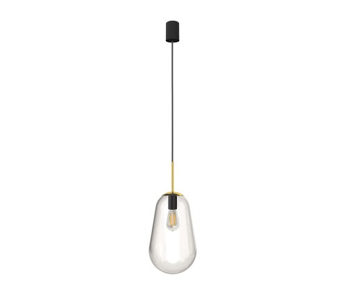 Lampa sufitowa wisząca Industrialna Loft PEAR M 8672 NOWODVORSKI Lighting oświetleniowa żyrandol nowoczesna szklana bańka gruszka ze złotym Premium - Outlet