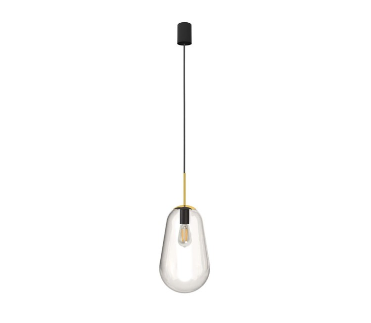 Lampa sufitowa wisząca Industrialna Loft PEAR M 8672 NOWODVORSKI Lighting oświetleniowa żyrandol nowoczesna szklana bańka gruszka ze złotym Premium - Outlet
