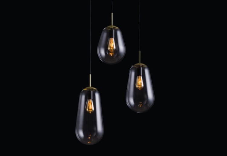 Lampa sufitowa wisząca Industrialna Loft PEAR M 8672 NOWODVORSKI Lighting oświetleniowa żyrandol nowoczesna szklana bańka gruszka ze złotym Premium - Outlet