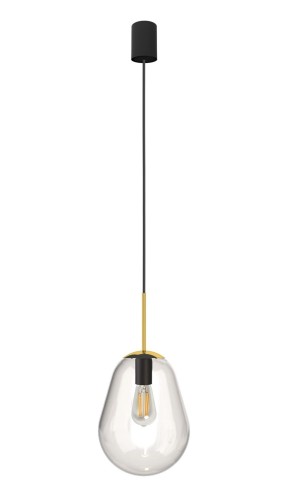Lampa sufitowa wisząca Industrialna Loft PEAR S 8673 NOWODVORSKI Lighting oświetleniowa żyrandol nowoczesna szklana bańka gruszka ze złotym Premium - Outlet