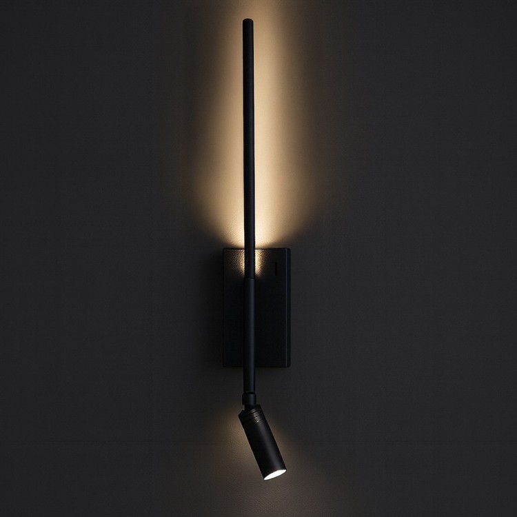 Kinkiet Torch Czarny 6W+3W 4000K ML1566 Milagro
