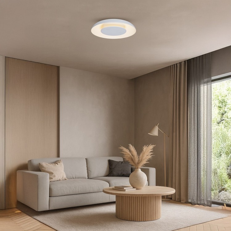 Lampa sufitowa Piattino Biały 30W LED 3000K-4000k-6000K ML1810 Milagro