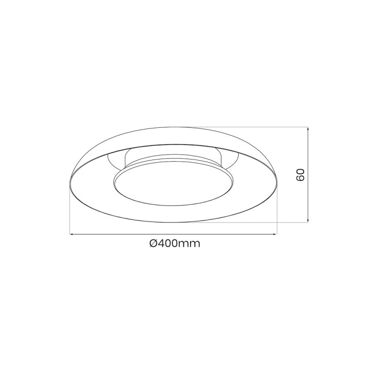 Lampa sufitowa Piattino Czarny 30W LED 3000K-4000k-6000K ML1811 Milagro