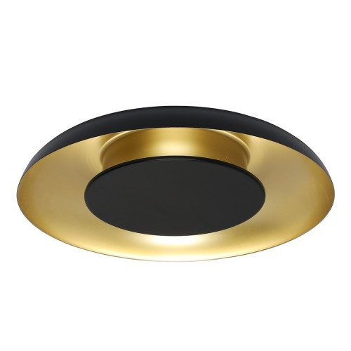 Lampa sufitowa Piattino Czarny Złoty 30W LED 3000K-4000k-6000K ML1812 Milagro