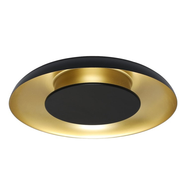 Lampa sufitowa Piattino Czarny Złoty 30W LED 3000K-4000k-6000K ML1812 Milagro