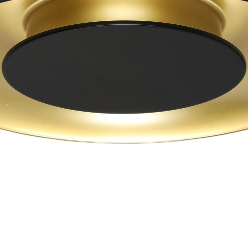 Lampa sufitowa Piattino Czarny Złoty 30W LED 3000K-4000k-6000K ML1812 Milagro