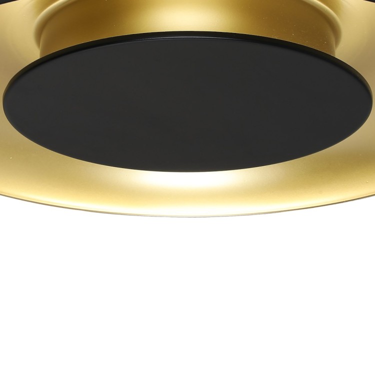 Lampa sufitowa Piattino Czarny Złoty 30W LED 3000K-4000k-6000K ML1812 Milagro