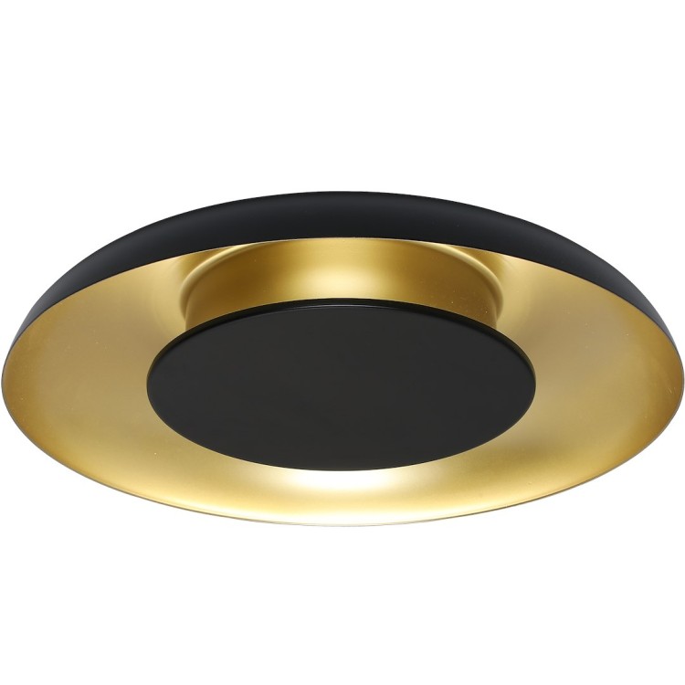 Lampa sufitowa Piattino Czarny Złoty 30W LED 3000K-4000k-6000K ML1812 Milagro