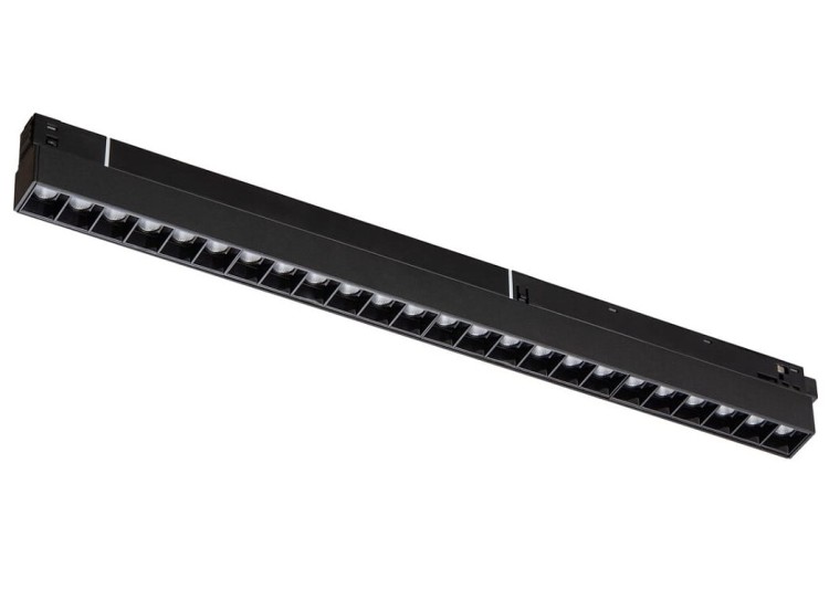 Oprawa Liniowa Lampa Raster LED 40cm 15W do Szynoprzewodu Szyny niskonapięciowy System LVM FOCUS LED 10150 NOWODVORSKI Lighting 3000K Loft nowoczesna sufitowy ścienny oświetlenie szynowe listwa natynkowa podtynkowa zawieszana 48V czarna Inspiracje Premium