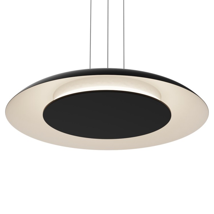 Lampa wisząca Piattino Czarny 30W LED 3000K-4000k-6000K ML1814 Milagro