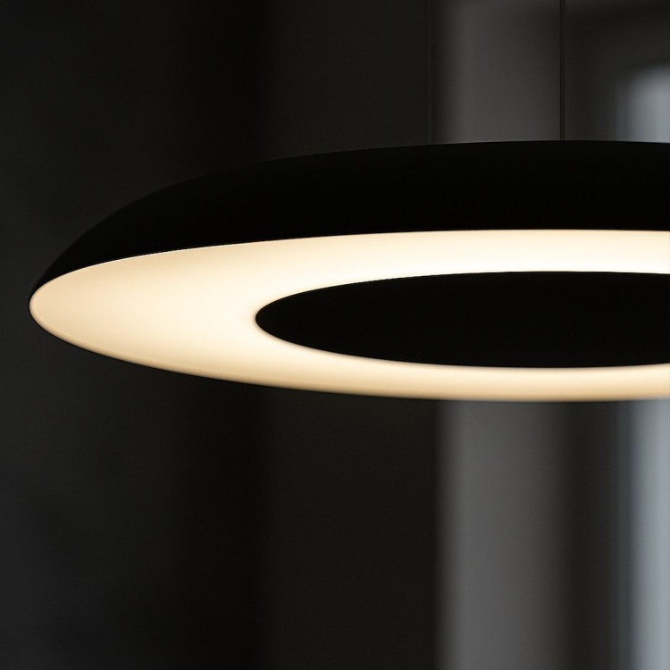 Lampa wisząca Piattino Czarny 30W LED 3000K-4000k-6000K ML1814 Milagro