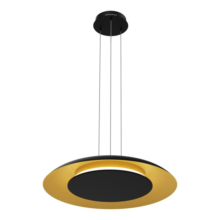 Lampa wisząca Piattino Czarny Złoty 30W LED 3000K-4000k-6000K ML1815 Milagro