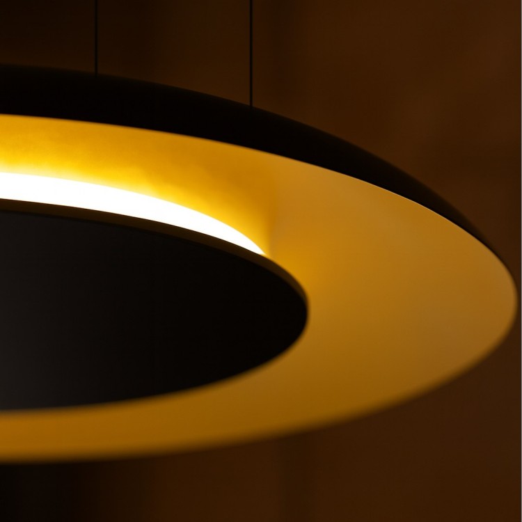 Lampa wisząca Piattino Czarny Złoty 30W LED 3000K-4000k-6000K ML1815 Milagro