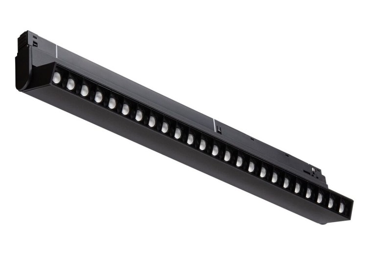 Oprawa Liniowa Lampa Raster LED 40cm 15W do Szynoprzewodu Szyny niskonapięciowy System LVM FOCUS OUT LED 10151 NOWODVORSKI Lighting 3000K Loft nowoczesna sufitowy ścienny oświetlenie szynowe listwa natynkowa podtynkowa zawieszana czarna Inspiracje Premium
