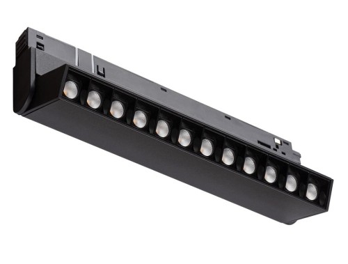 Oprawa Liniowa Lampa Raster LED 21cm 9W do Szynoprzewodu Szyny niskonapięciowy System LVM FOCUS OUT LED 10145 NOWODVORSKI Lighting 3000K Loft nowoczesna sufitowy ścienny oświetlenie szynowe listwa natynkowa podtynkowa zawieszana czarna Inspiracje Premium