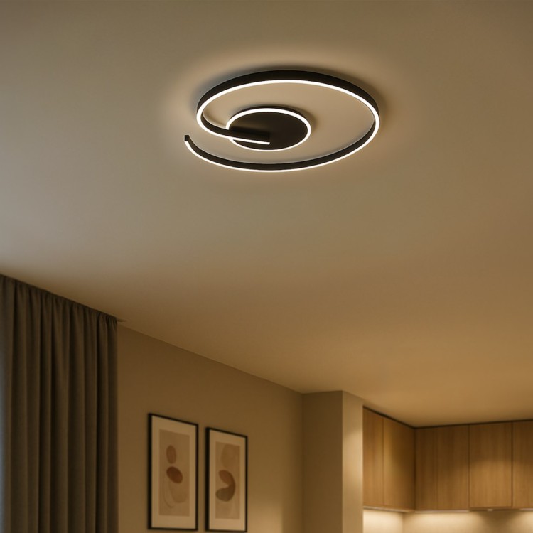 Lampa sufitowa LORENZO BLACK 22W LED ML1848 Milagro