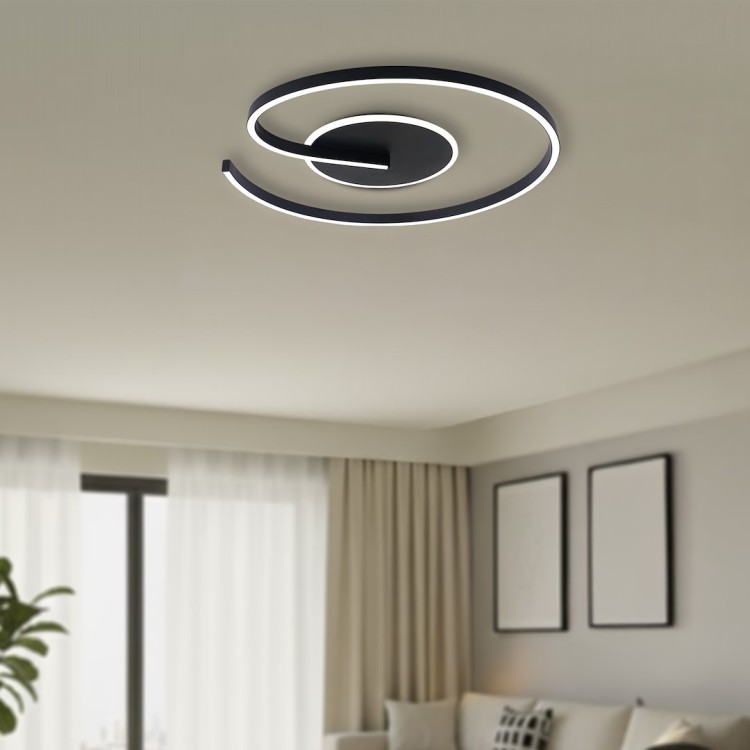 Lampa sufitowa LORENZO BLACK 22W LED ML1848 Milagro
