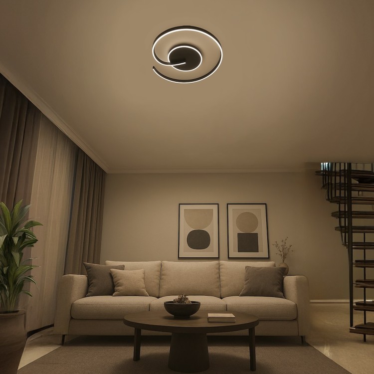 Lampa sufitowa LORENZO BLACK 22W LED ML1848 Milagro