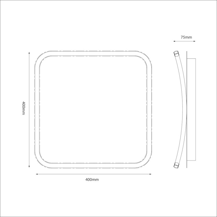 Lampa sufitowa CALI square 30W LED ML1847 Milagro