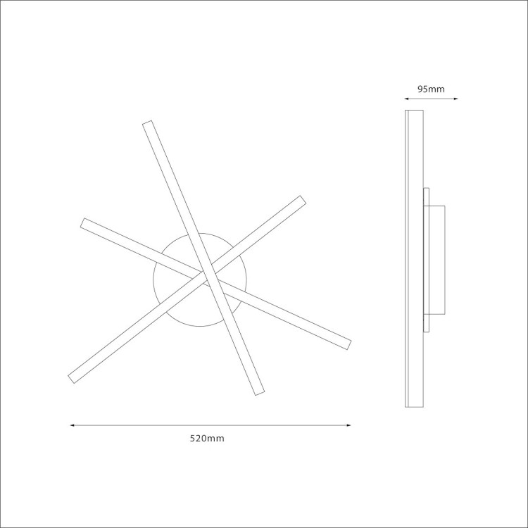 Lampa sufitowa STICK 12W LED ML1850 Milagro